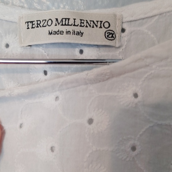 Terzo Millennio Made In Italy Floral Blouse 2X - Picture 2 of 13